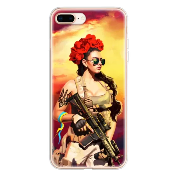 Чохол з малюнком «Жінка солдат» для iPhone 8 Plus Чохол з малюнком «Жінка солдат» для iPhone 8 Plus