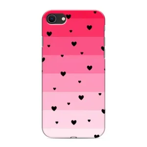 Чохли з тематикою "Маленькі Сердчеки" на iPhone SE (2020) (Чорні сердечка)