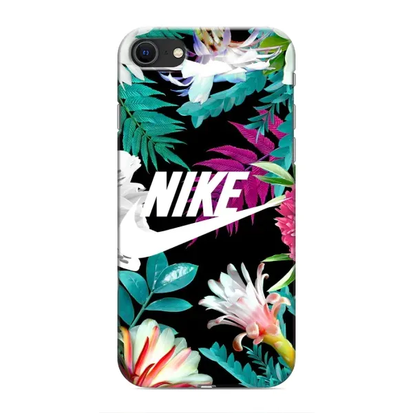 Чехол с рисунком «Цветочный Nike» для iPhone SE (2020)