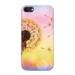 Силиконовый Чехол с одуванчиками на iPhone SE (2020) (Цветок-одуванчик)