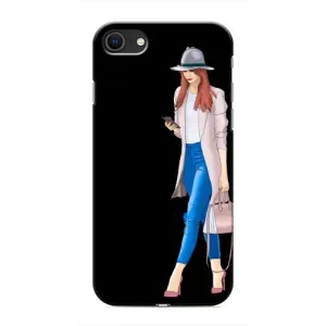 Чохол з картинкою Модні Дівчата iPhone SE (2020) (Дівчина з телефоном)