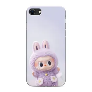 Чехол с принтом Лабубу для iPhone SE (2020) (Фиолетовый Лабубу)