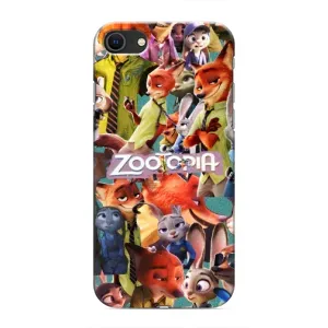 Силіконовий чохол з принтом Зоотрополіс для iPhone SE (2020) (Колаж героїв)