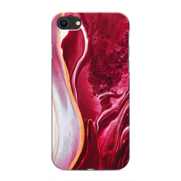 Чехол с рисунком «Красный мрамор» для iPhone SE (2020) Чехол с рисунком «Красный мрамор» для iPhone SE (2020)
