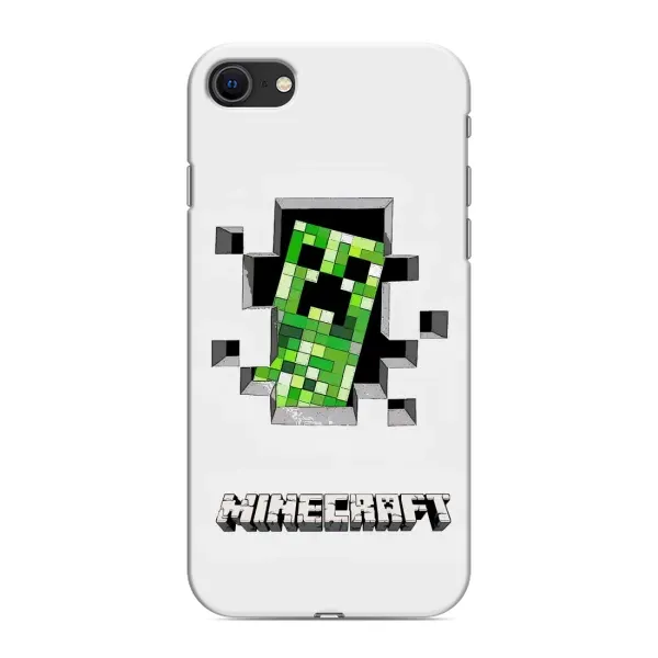 Чехол с рисунком «Крипер» для iPhone SE (2020)