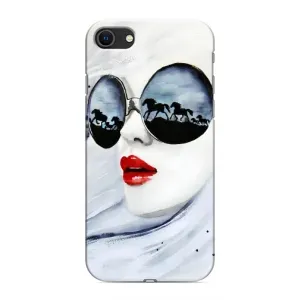 Чохол з картинкою Модні Дівчата iPhone SE (2020) (Любителька коней)