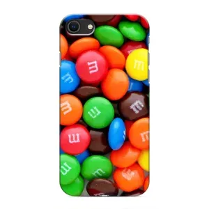 Чехол с изображением вкусной еды для iPhone SE (2020) (Разноцветные M&M'S)