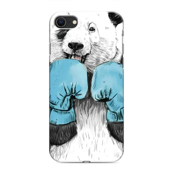 Чехол с рисунком «Панда боксер» для iPhone SE (2020)