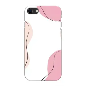 Чехол цветочный дизайн для iPhone SE (2020) (Розовый фон)