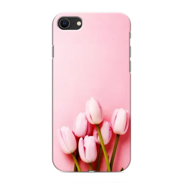 Чехол с рисунком «Розовые тюльпаны» для iPhone SE (2020)