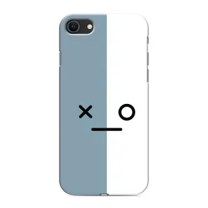 Силиконовые Чехлы (смешные стикеры) для iPhone SE (2020) (Серо-белый)