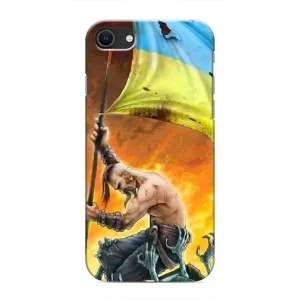 Чехол с картинкой (Патриотический КОЗАК) на iPhone SE (2020) (Сильный Козак)