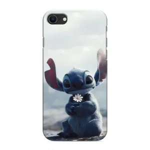 Чехол с рисунком «Стич с цветочком» для iPhone SE (2020)