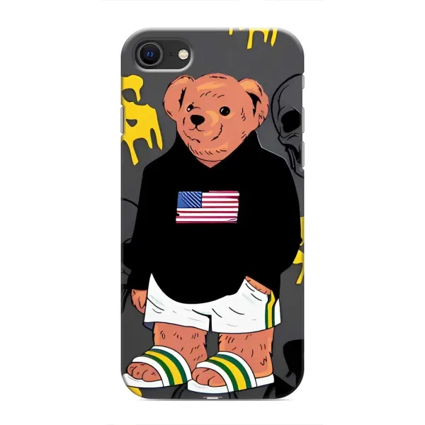 Чехол с рисунком «Teddy USA» для iPhone SE (2020)