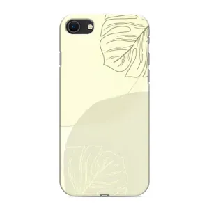 Чехол цветочный дизайн для iPhone SE (2020) (Зелёный фон)