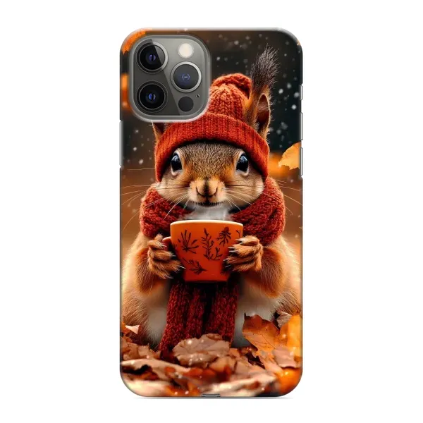 Чехол с рисунком «Белка с кофе» для iPhone 11 Pro Max Чехол с рисунком «Белка с кофе» для iPhone 11 Pro Max