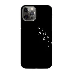 Чехол с картинками на черном фоне для iPhone 11 Pro Max (Ноты)
