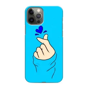 Чохол (Знак сердечка) для iPhone 11 Pro Max (Сердечко на синоьому)