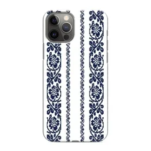 Силіконовый Чохол на iPhone 11 Pro Max з картинкой Вишиванки (Синя вишиванка)
