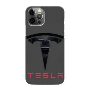 Силиконовый бампер с картинкой машины на iPhone 11 Pro Max (Logo TESLA)