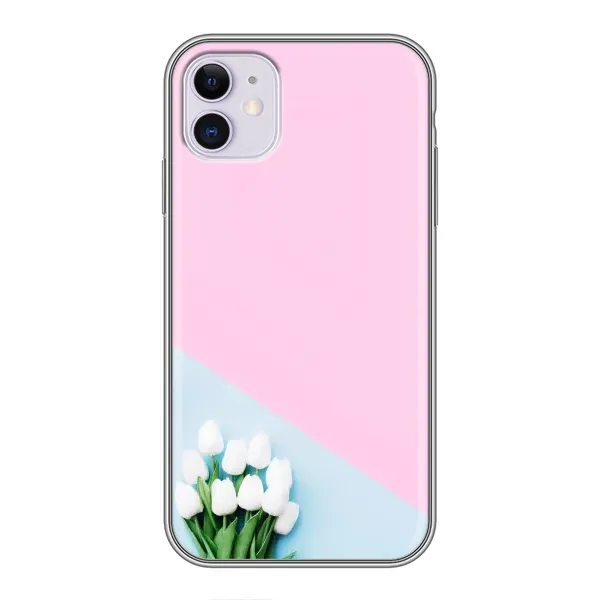 Чехол с рисунком «Белые тюльпаны» для iPhone 11 Чехол с рисунком «Белые тюльпаны» для iPhone 11