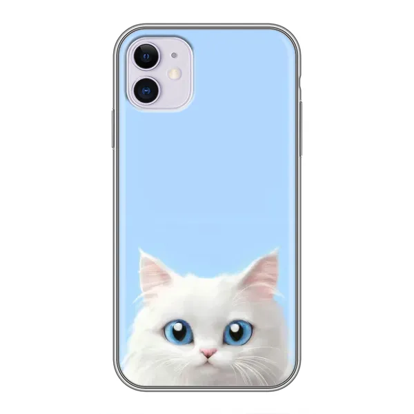 Чехол с рисунком «Белый кот» для iPhone 11 Чехол с рисунком «Белый кот» для iPhone 11