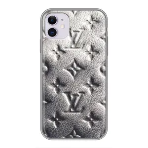 Текстурний Чохол Louis Vuitton для Айфон 11 (Бежевий ЛВ)