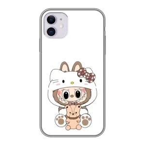 Чохол з принтом Лабубу для iPhone 11 (Білий Лабубу)