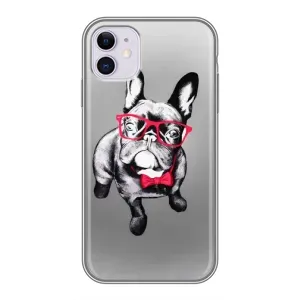 Чохол (ТПУ) Милі песики для iPhone 11 (Бульдог в окулярах)
