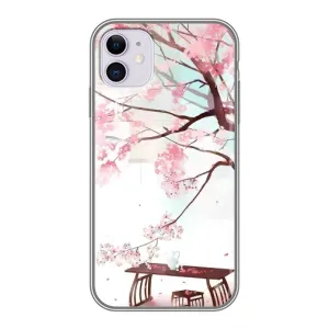 Чехол с принтом САКУРЫ на iPhone 11 (Чайная церемония)