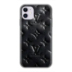 Текстурний Чохол Louis Vuitton для Айфон 11 (Чорний ЛВ)