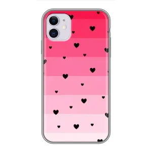 Чехлы с тематикой "Маленькие Сердечки" на iPhone 11 (Чорные сердечки)