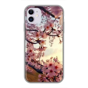 Чехол с принтом САКУРЫ на iPhone 11 (Цветущая сакура)
