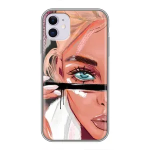 Силіконовый Чохол на iPhone 11 з картинкой Модных девушек (Дівчина та вії)