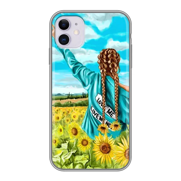 Чехол с рисунком «Девушка на поле» для iPhone 11
