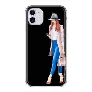 Чохол з картинкою Модні Дівчата iPhone 11 (Дівчина з телефоном)