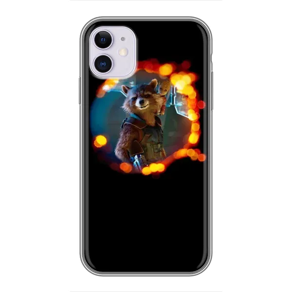 Чехол с рисунком «Енот Ракета» для iPhone 11