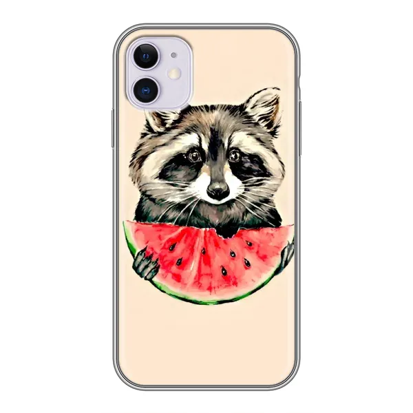 Чехол с рисунком «Енот» для iPhone 11 Чехол с рисунком «Енот» для iPhone 11