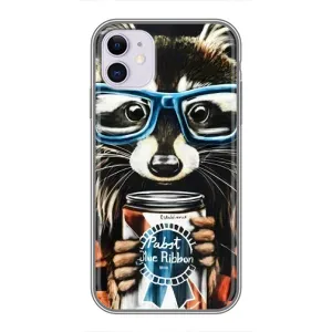 Силіконовий Чохол з Энотами на iPhone 11 (Єнот в окулярах)