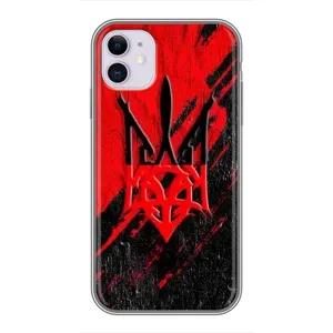 Чохли УПА (Червоно-Чорний) на iPhone 11 (Герб в кольорах УПА)