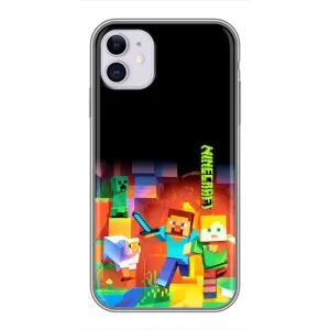 Чехлы для iPhone 11 (Персонажи Майн Крафт) (Герой Майнкрафт)
