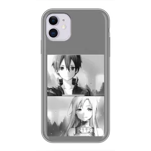 Чехол с персонажами АНИМЕ на iPhone 11 (Кирито-Асуна)