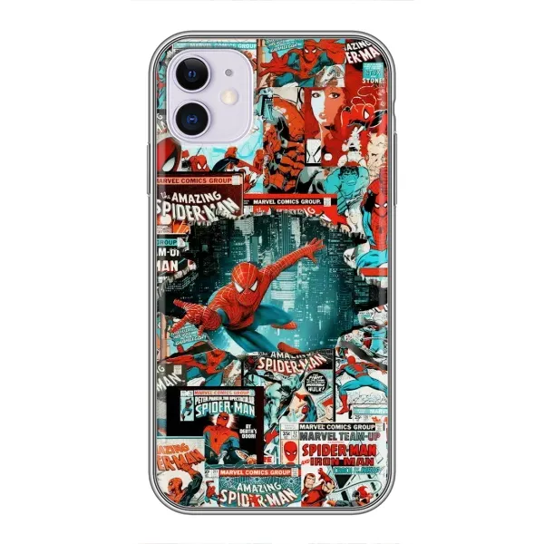 Чехол с рисунком «Комиксы Человек Паук» для iPhone 11 Чехол с рисунком «Комиксы Человек Паук» для iPhone 11