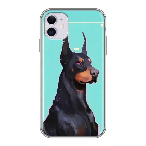 Чехол с рисунком «Король доберман» для iPhone 11