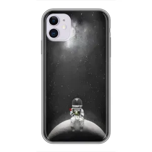 Силіконовый Чохол з принтом "Космонавти" на iPhone 11 (Космонавт романтик)