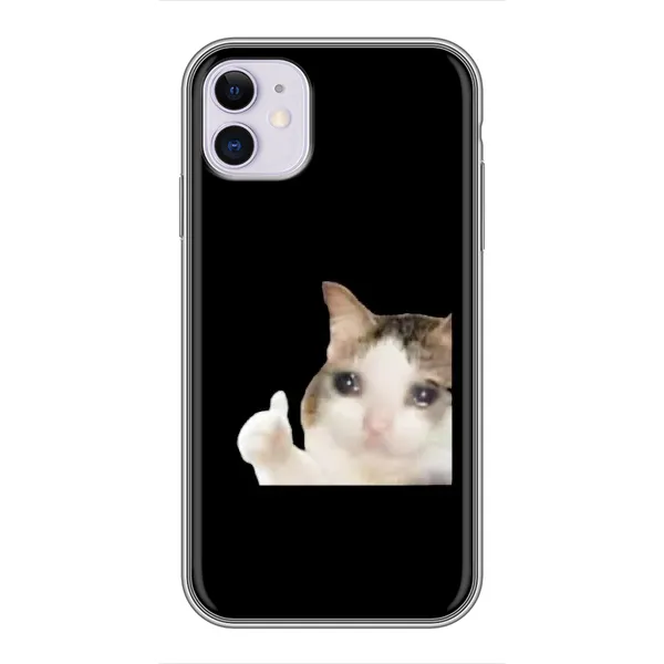 Чехол с рисунком «Кот в слезах» для iPhone 11 Чехол с рисунком «Кот в слезах» для iPhone 11