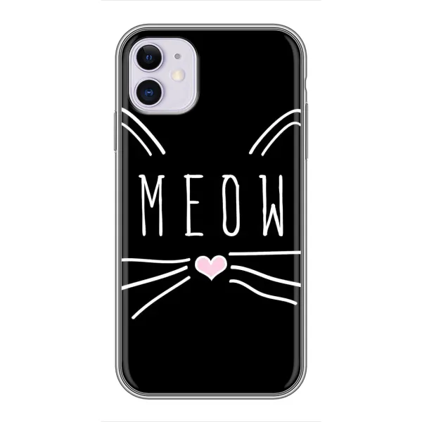 Чехол с рисунком «КОТИК MEOW» для iPhone 11