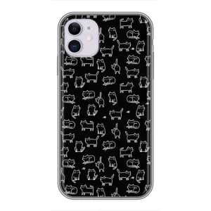 Чохол на тематику: Коти для iPhone 11 (Котики на чорному)