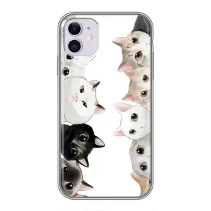 Силіконовий чохол з котиком для iPhone 11 (Коти)