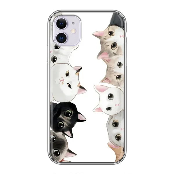 Чехол с рисунком «Коты» для iPhone 11